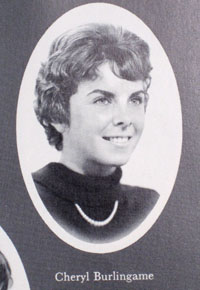 1961 photo of Cheryl Burlingame