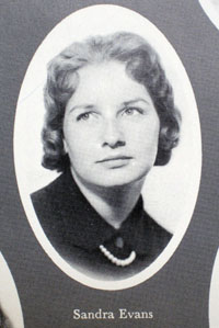 1961 photo of Sandra Evans